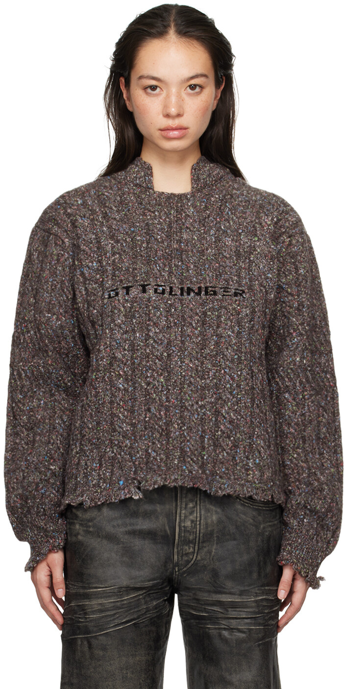 

Коричневый вязаный свитер толстой вязки Ottolinger, Brown Melange