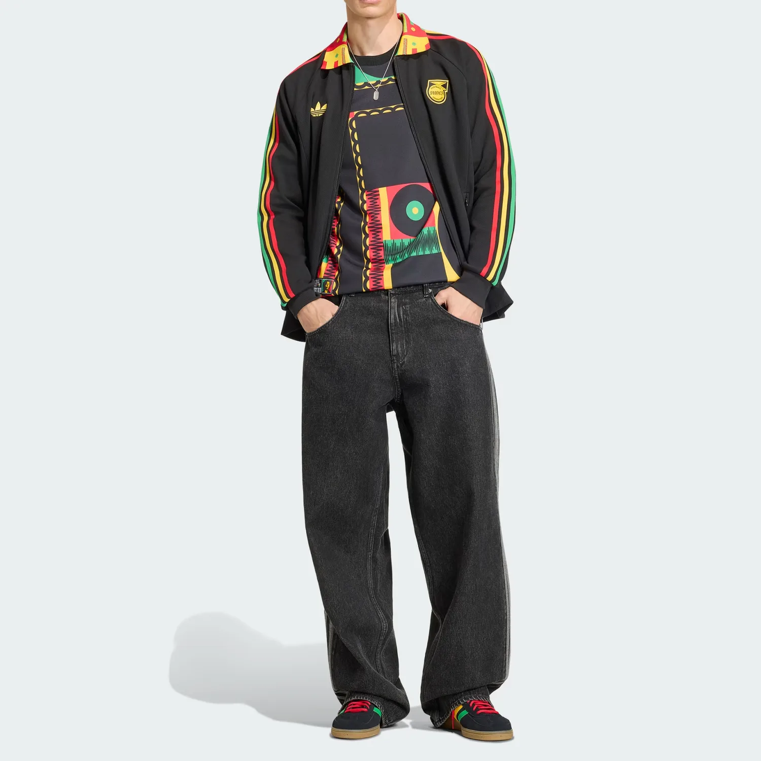 Куртка Adidas Originals Jamaica x Bob Marley 26 Away Anthem, черный — фото 2