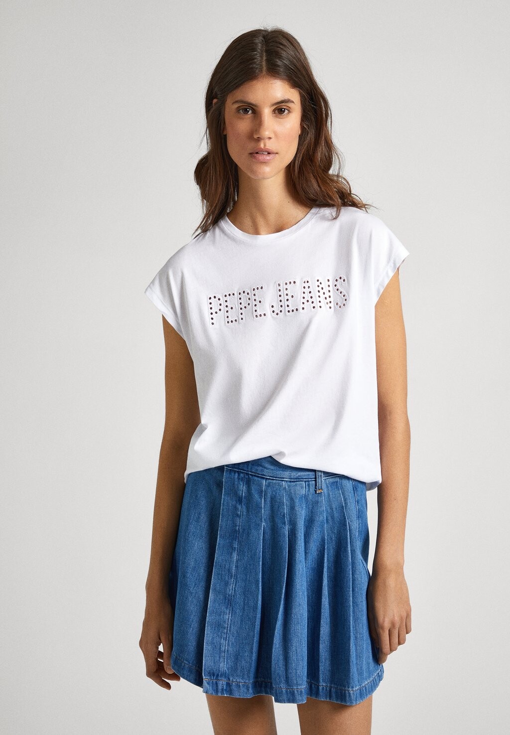 

Принт на футболке Lilith Pepe Jeans, белый
