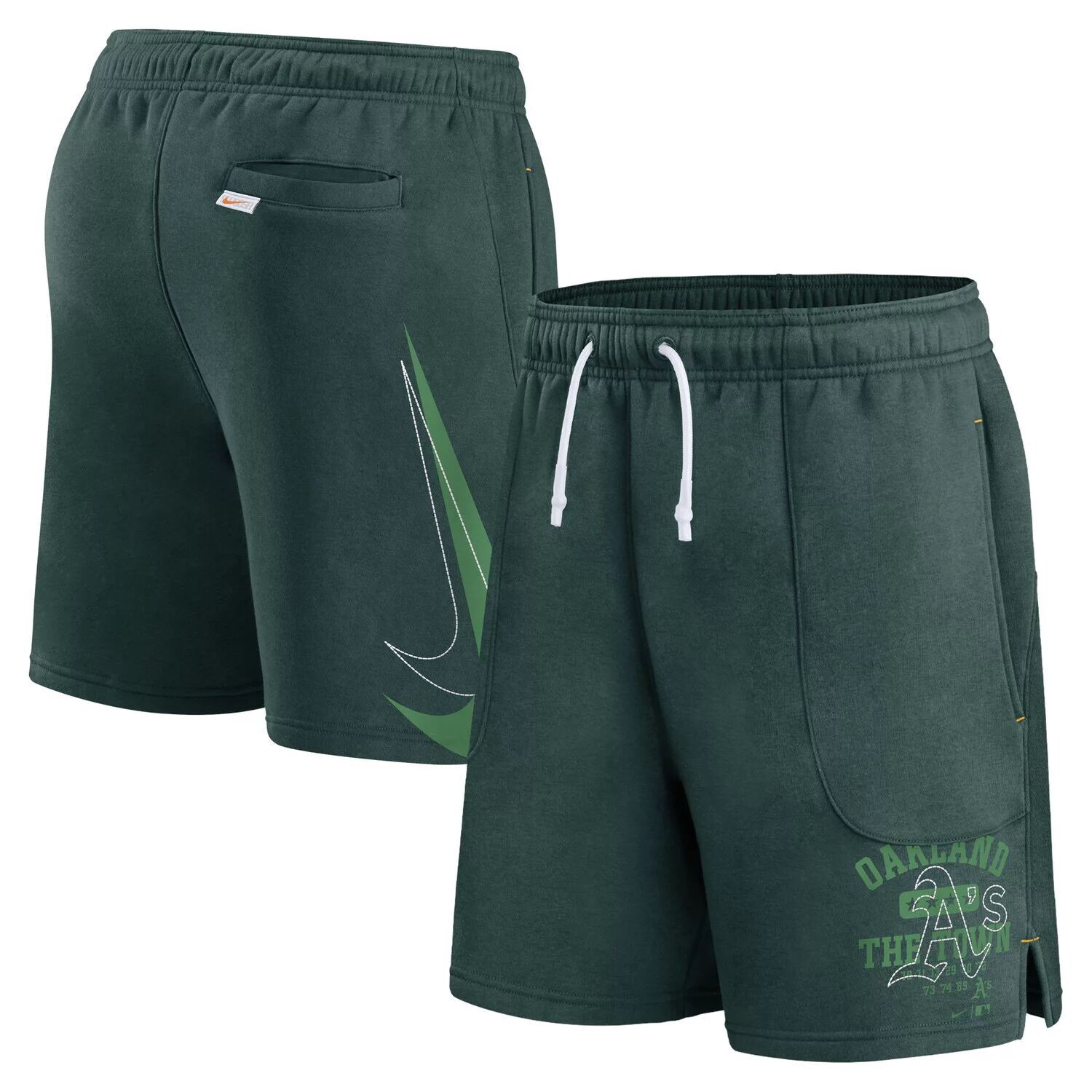 

Мужские зеленые шорты для игры с мячом Oakland Athletics Nike