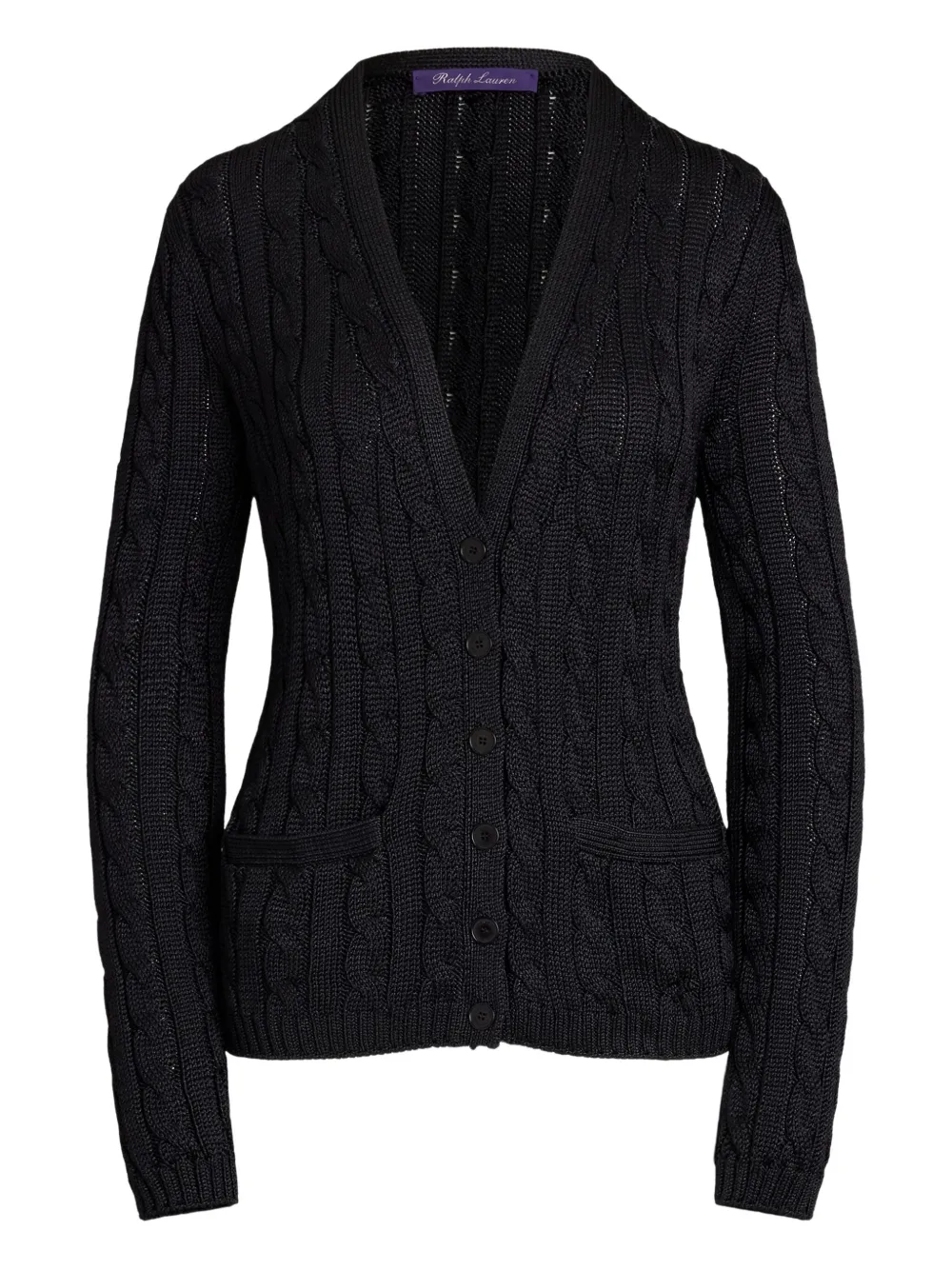 

Кардиган фактурной вязки Ralph Lauren Collection, черный