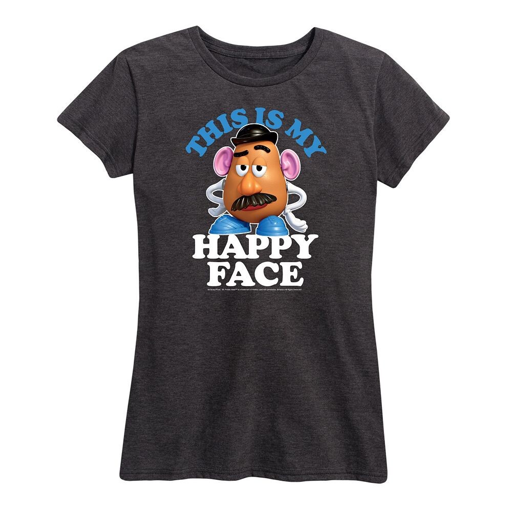 

Женская футболка с рисунком Happy Face Disney/Pixar's Toy Story Mr. Potato Head, цвет Heather Charcoal