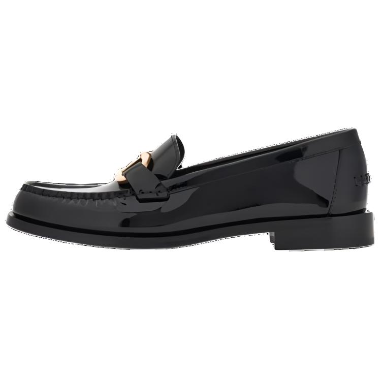 Кожаные лоферы с пряжкой Gancini Ferragamo, Black