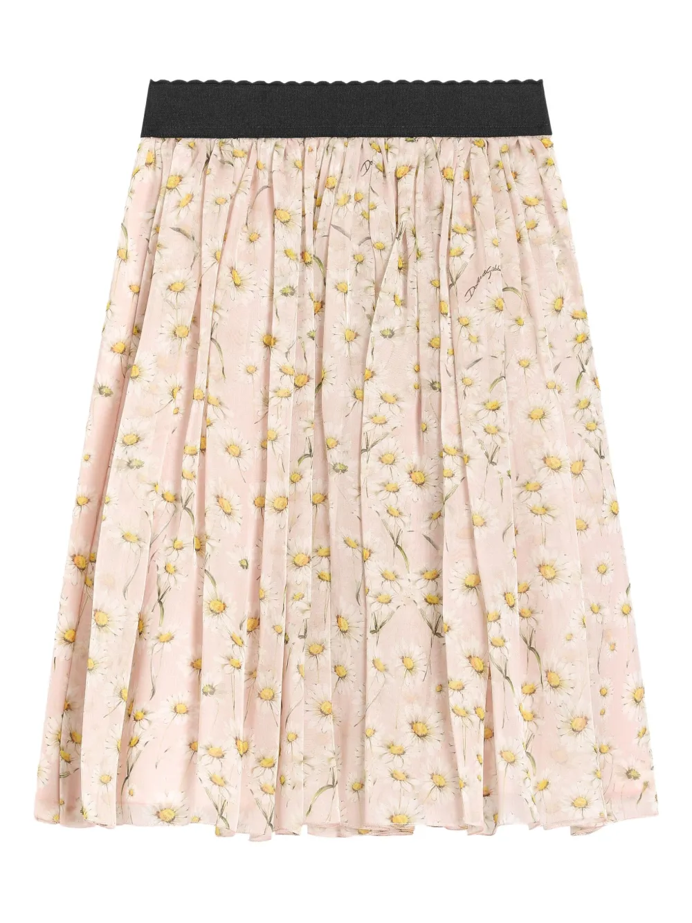 Плиссированная юбка с цветочным принтом Dolce & Gabbana Kids, розовый — фото 2