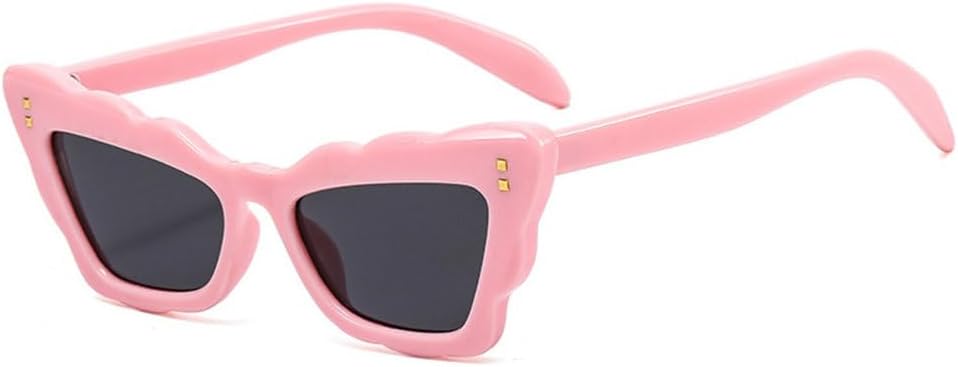 

MUTYNE Популярные модные солнцезащитные очки «кошачий глаз» для женщин, цветные, ретро, ​​с заклепками, для мужчин, градиентные, с защитой от УФ-излучения UV400, Pink Grey