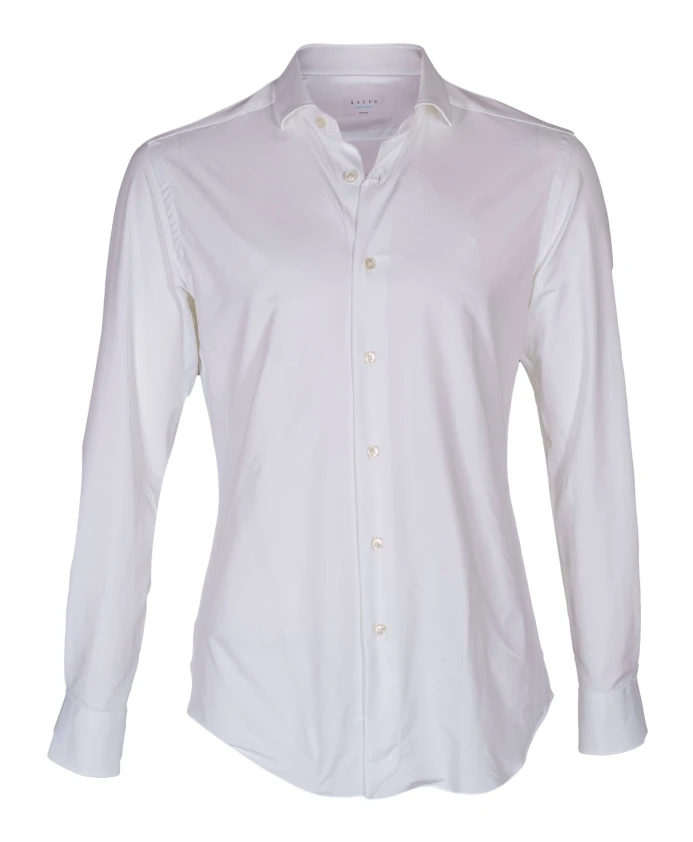 

Мужская трикотажная рубашка, приталенный крой. Xacus, белый