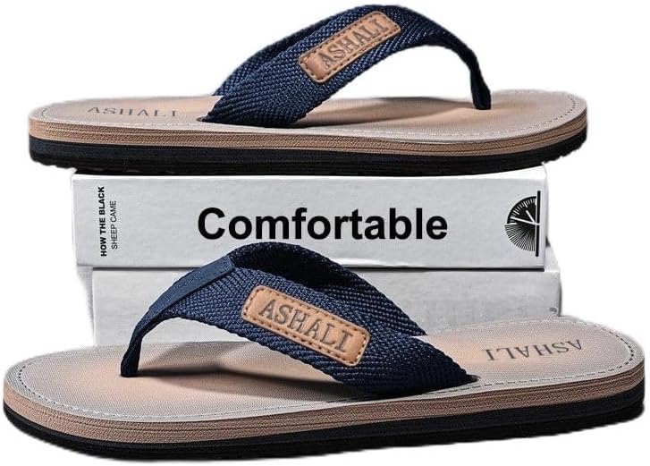 

Мужские летние шлепанцы, нескользящие сандалии с застежкой Ashali, темно-синий