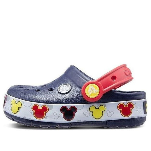

Кроссовки crocband mickey fun lab lights clogs 'navy red' Crocs, синий