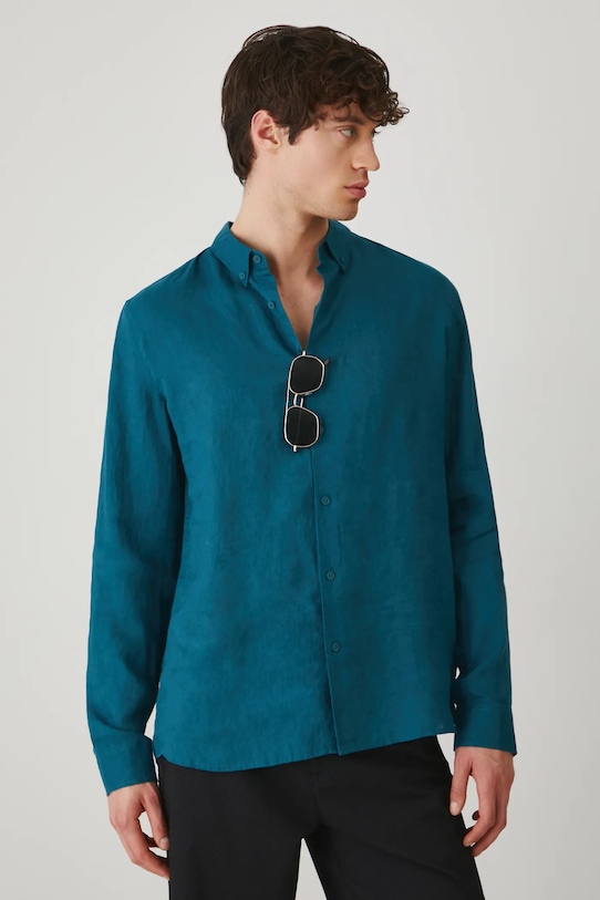 

Льняная рубашка Medicine, бирюзовый