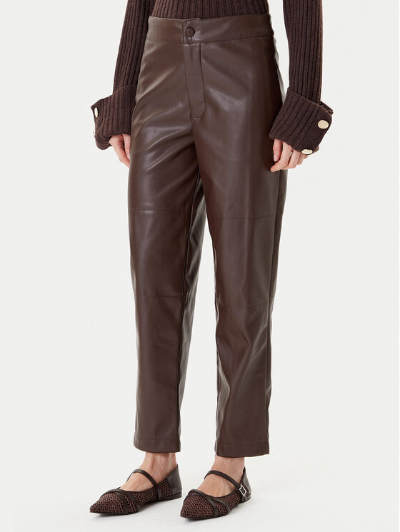 

Брюки из искусственной кожи straight fit 252TP2091 Twinset, коричневый