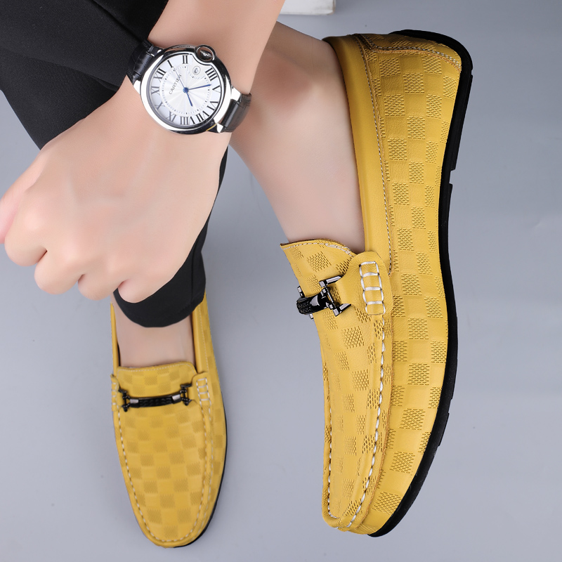 BAGE Мужские повседневные кроссовки Low Top желтые, цвет Yellow — фото 4