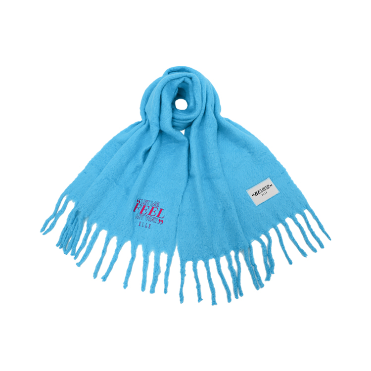 

Акриловый вязаный шарф Women's ELLE, синий