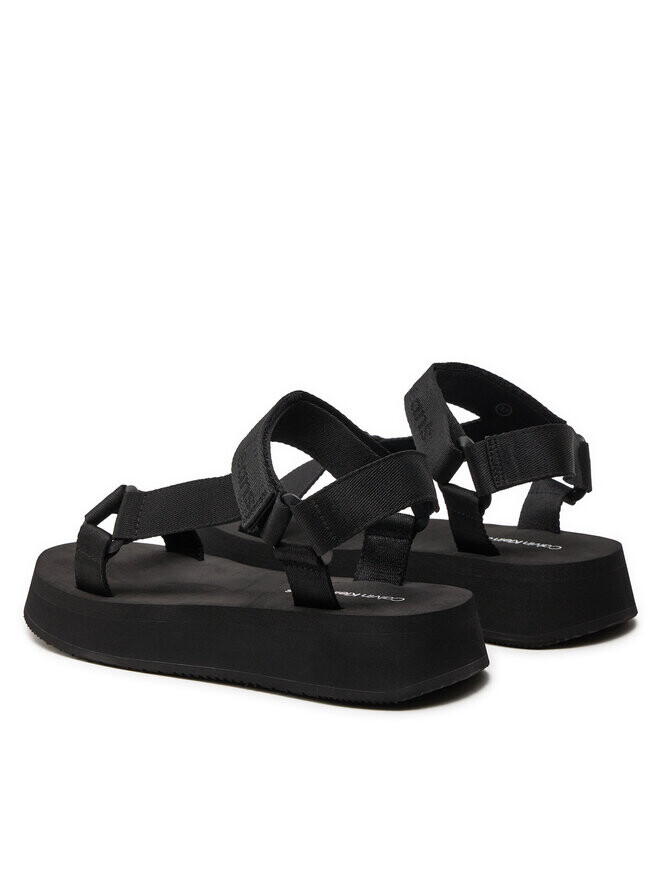 Сандалии Calvin Klein Jeans Sandal Velcro Webbing In Mtl YW0YW01480, черный — фото 3