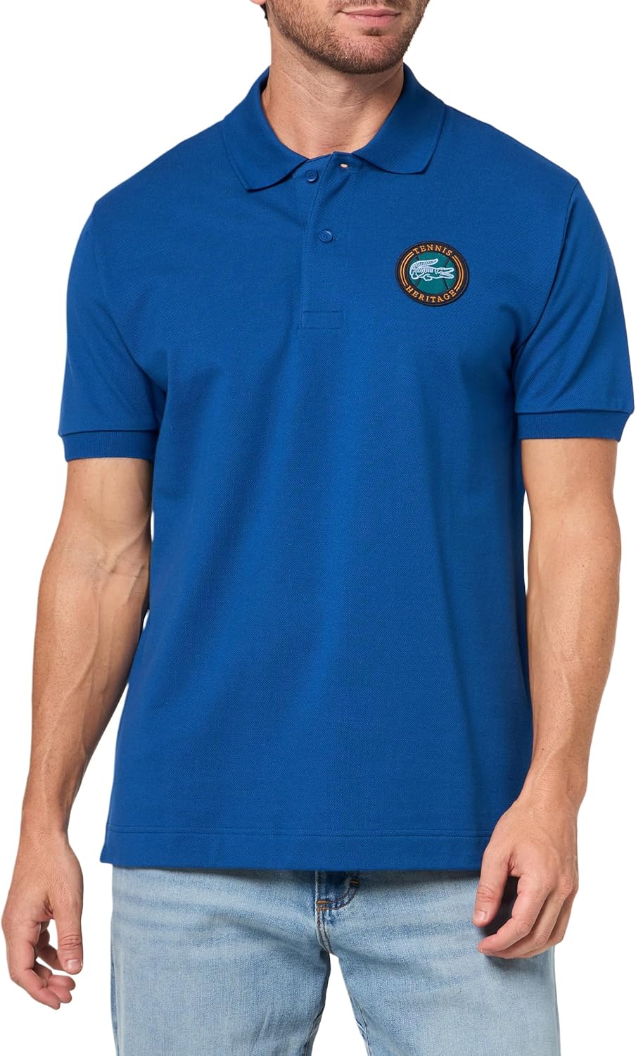 

Lacoste мужская классическая футболка поло с мини-пике и бейджем, France Blue, Синий, Lacoste мужская классическая футболка поло с мини-пике и бейджем, France Blue