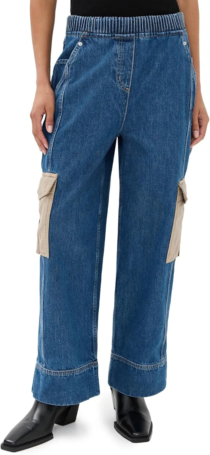 

3.1 Phillip Lim Женские джинсы с заплатками на пуговицах