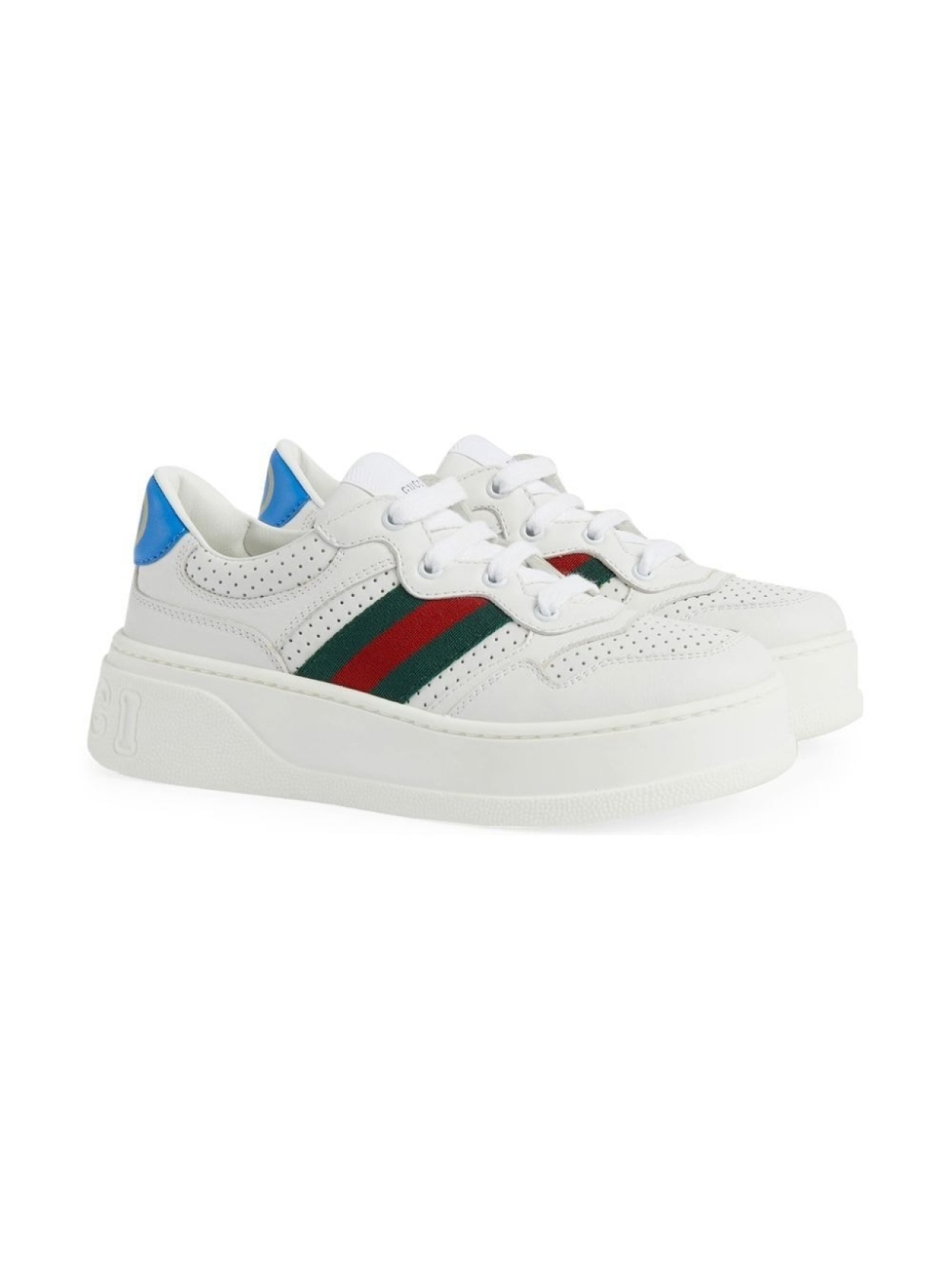 

Gucci Kids массивные кроссовки с отделкой Web, белый