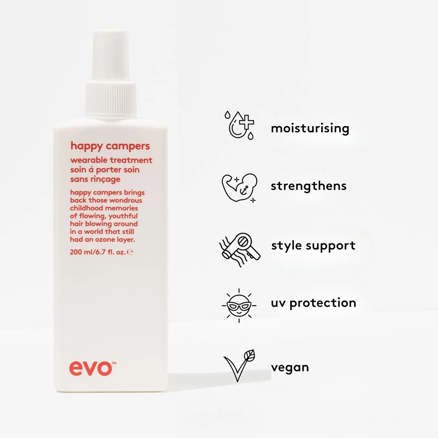 EVO Happy Campers Wearable Treatment, красный, 6,8 жидких унций — фото 2