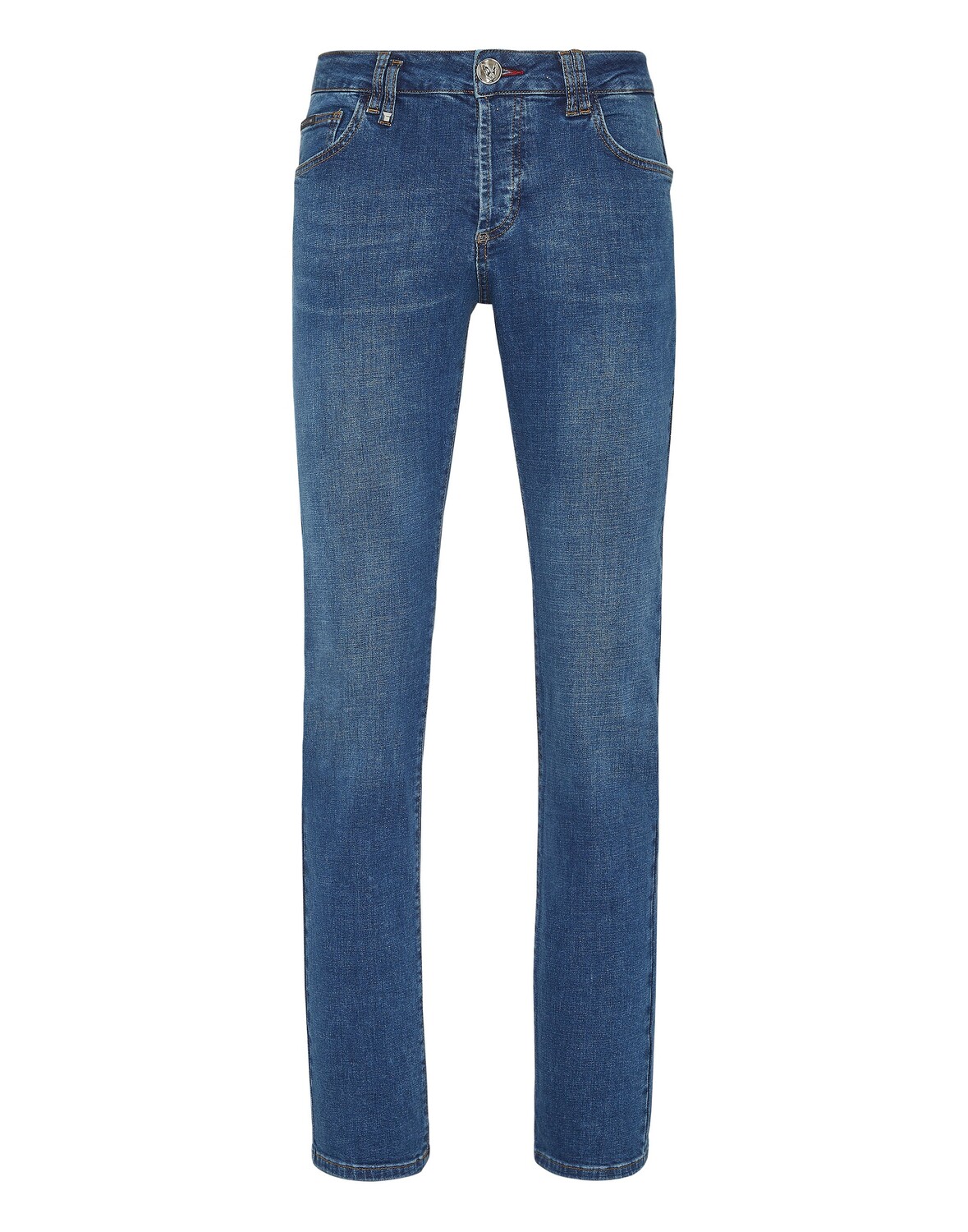 

Джинсовые брюки прямого кроя Supreme Iconic Plein Basic Philipp Plein, цвет Royalty