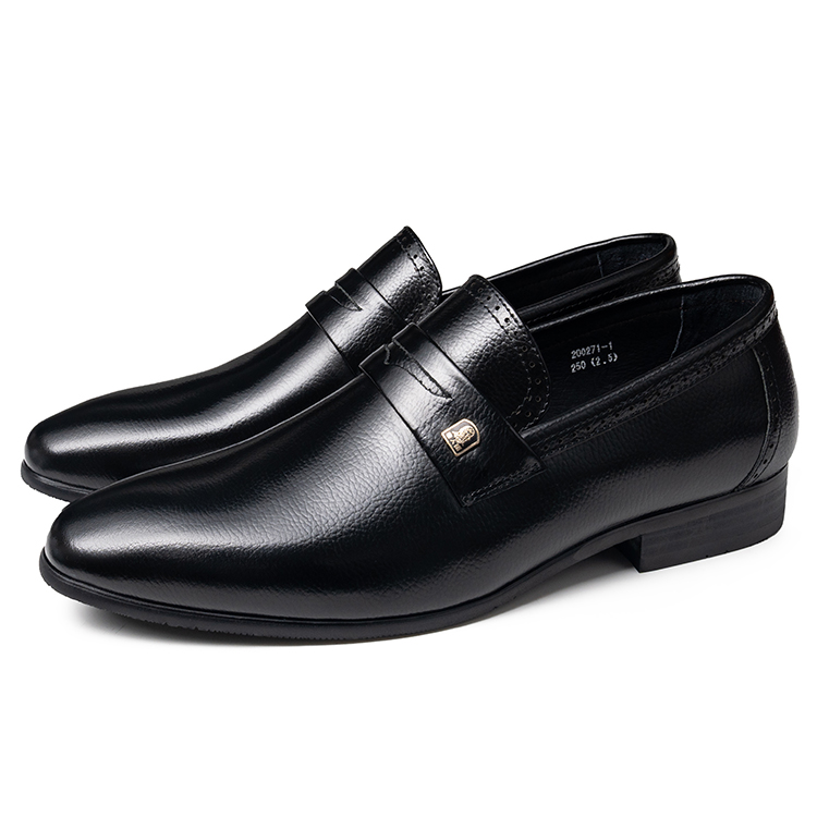 LAORENTOU Мужские туфли для костюма низкие черные и коричневые, цвет Black — фото 3