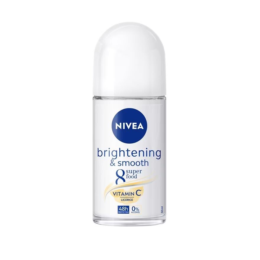 

Nivea Roll On Brightening Smooth 8 Super Food 50 мл. โรลออน ระงับกลิ่นกาย, White