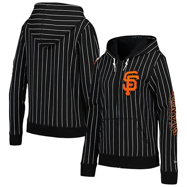

Женская черная куртка-бомбер San Francisco Giants Pinstripe Tri-Blend New Era