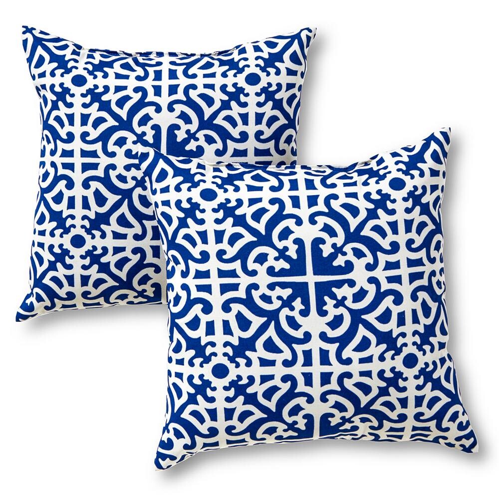 

Greendale Home Fashions, 2 шт. Квадратные декоративные подушки для улицы, цвет Indigo