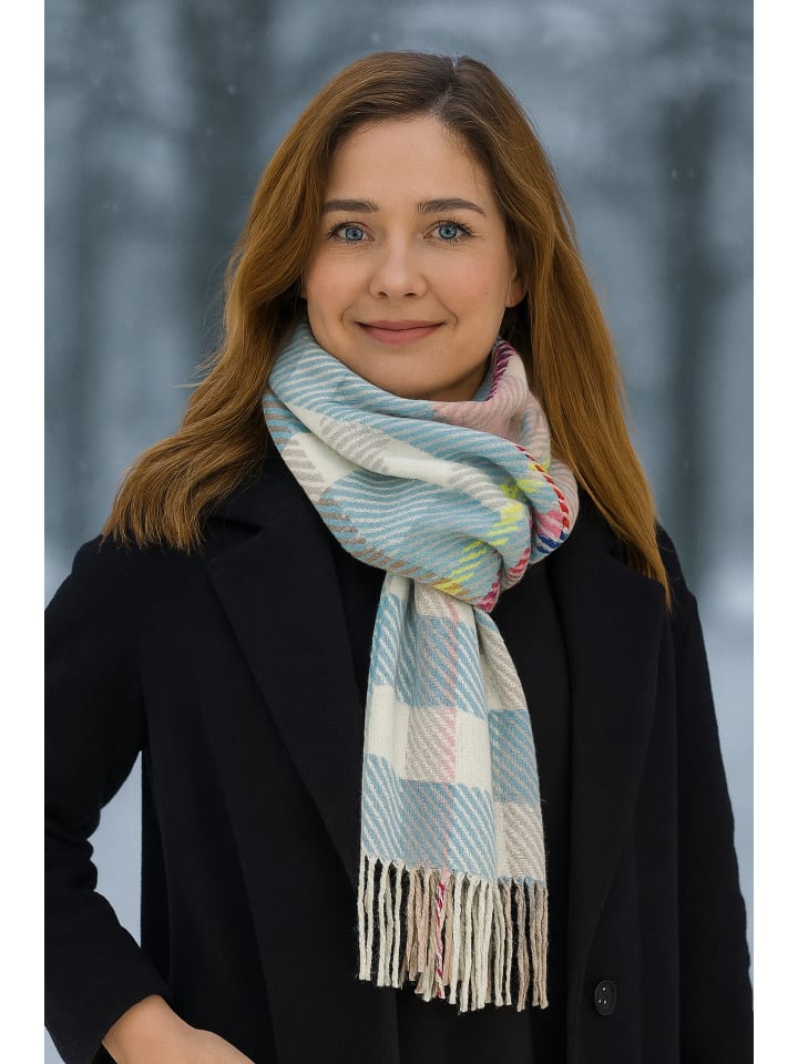 

Зимний шарф "Яркий" светло-голубого цвета collezione alessandro