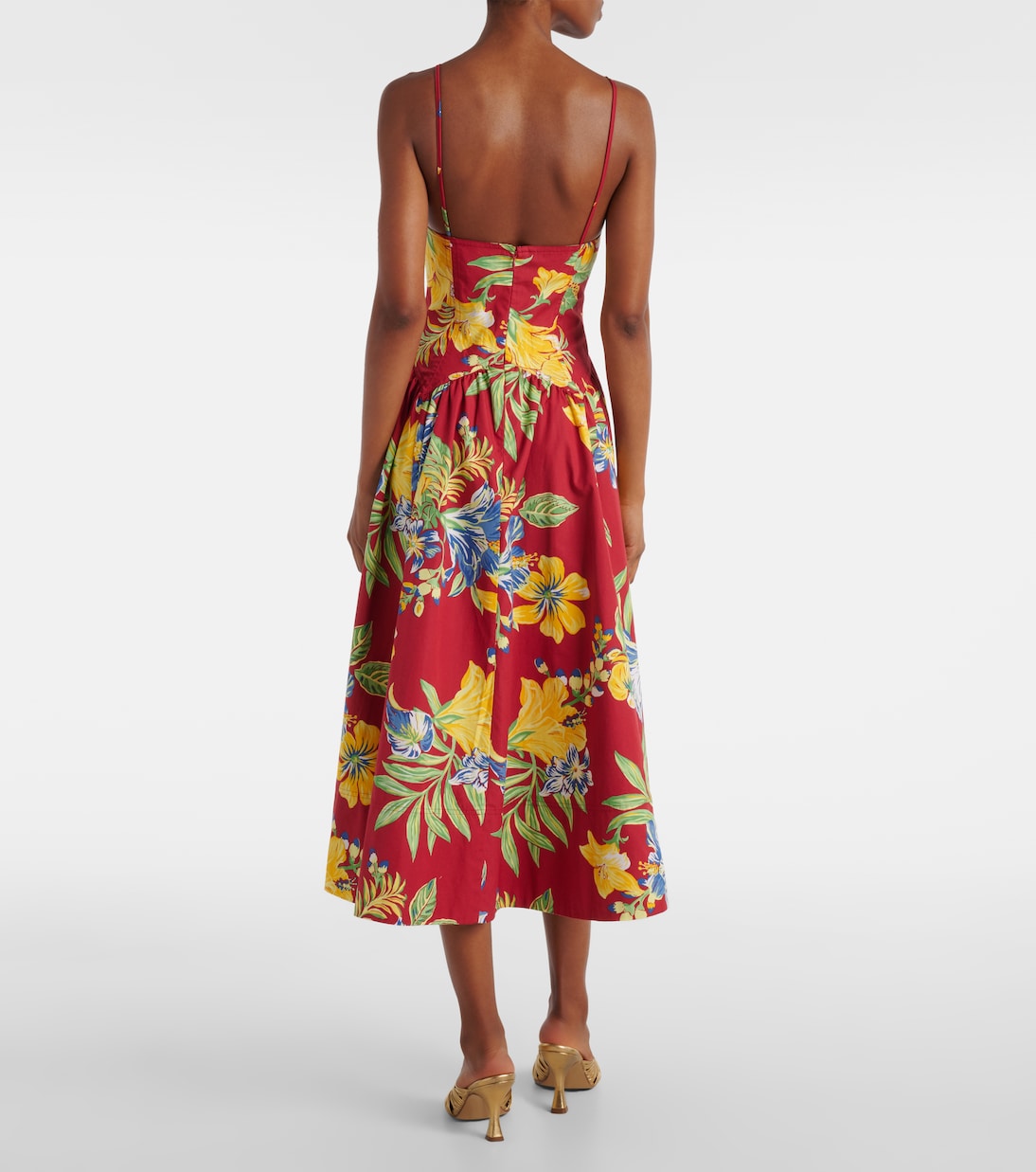 Платье миди из хлопка с цветочным принтом Polo Ralph Lauren, Paradise Petals — фото 3