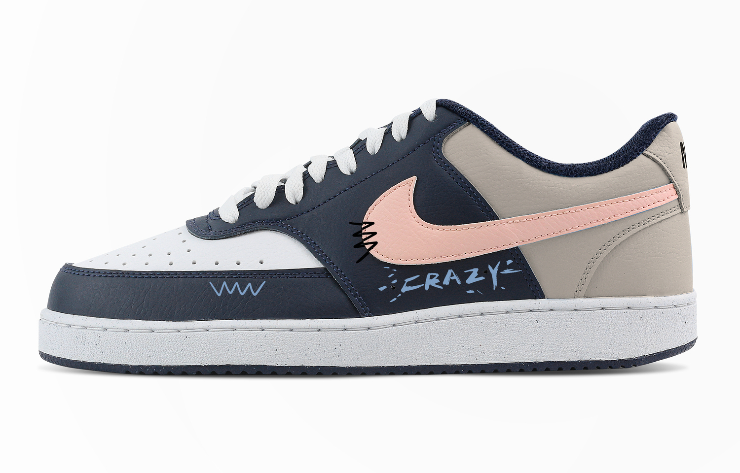 

Nike Кроссовки Court Vision Low Gray Dream Madness низкие мужские синий серый