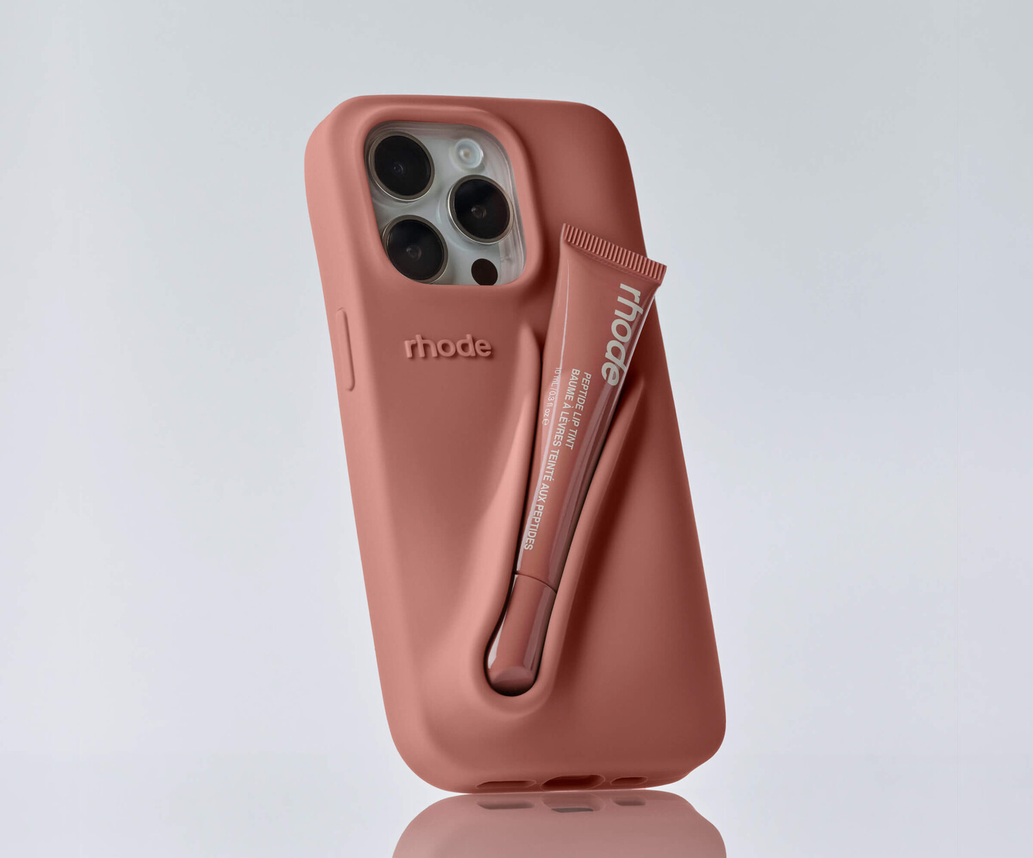 

Чехол для телефона с отделением для бальзама Rhode, iphone 13, бежевый