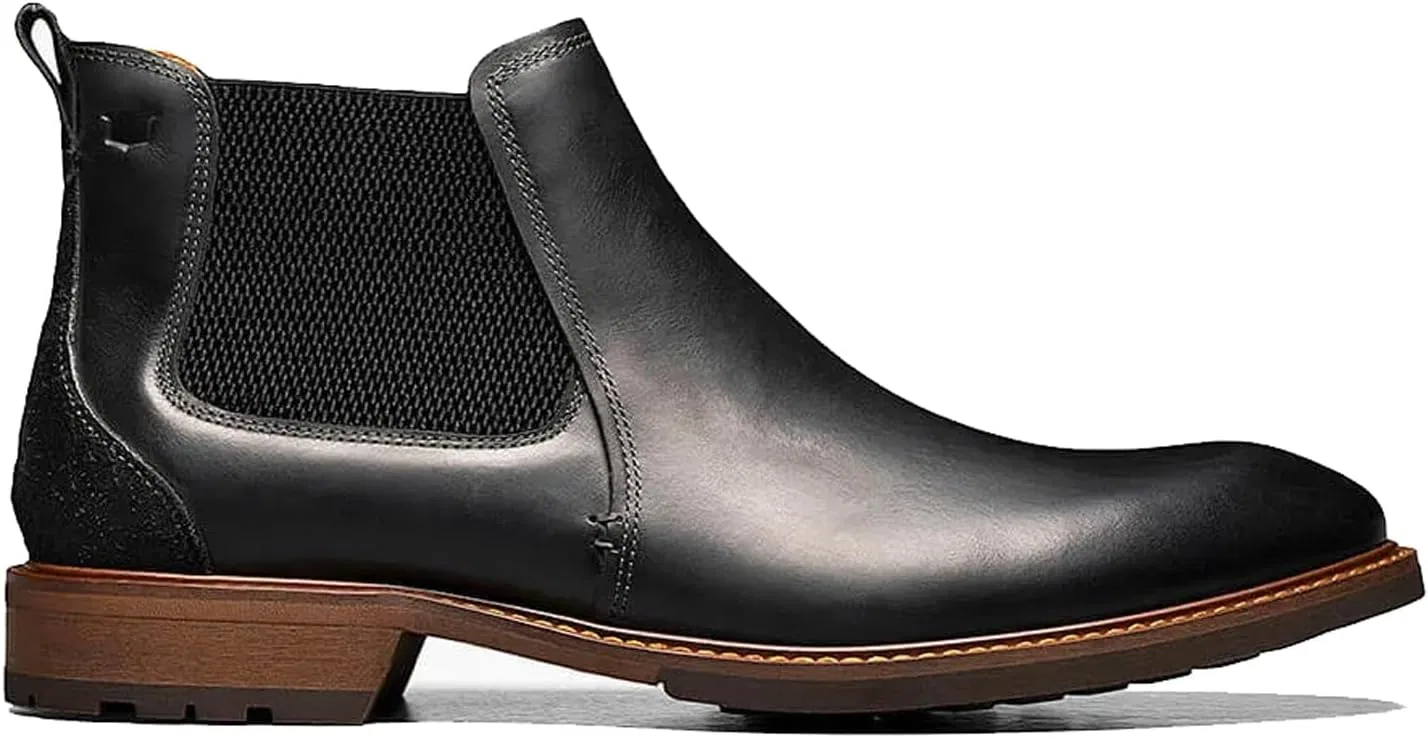 Мужские ботинки Florsheim Chalet с гладким носком и эластичной вставкой на стопе, модель "Chaise", черный — фото 2