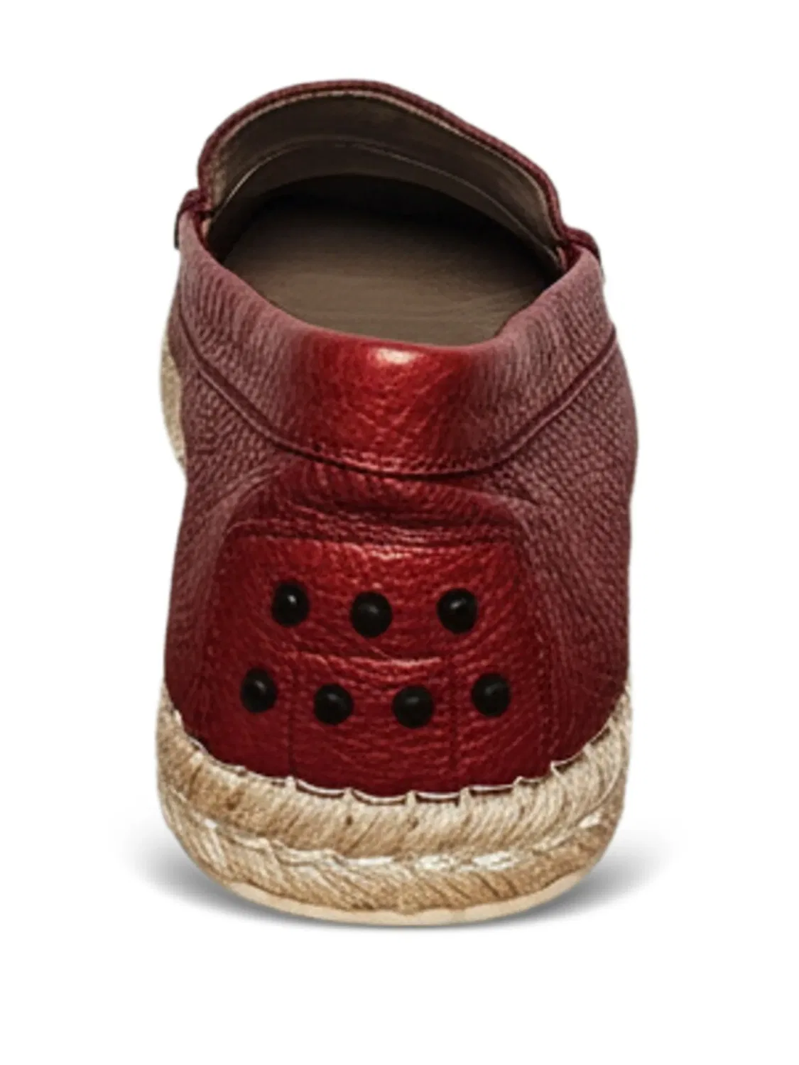 Лоферы на плетеной подошве Tod's, красный — фото 4