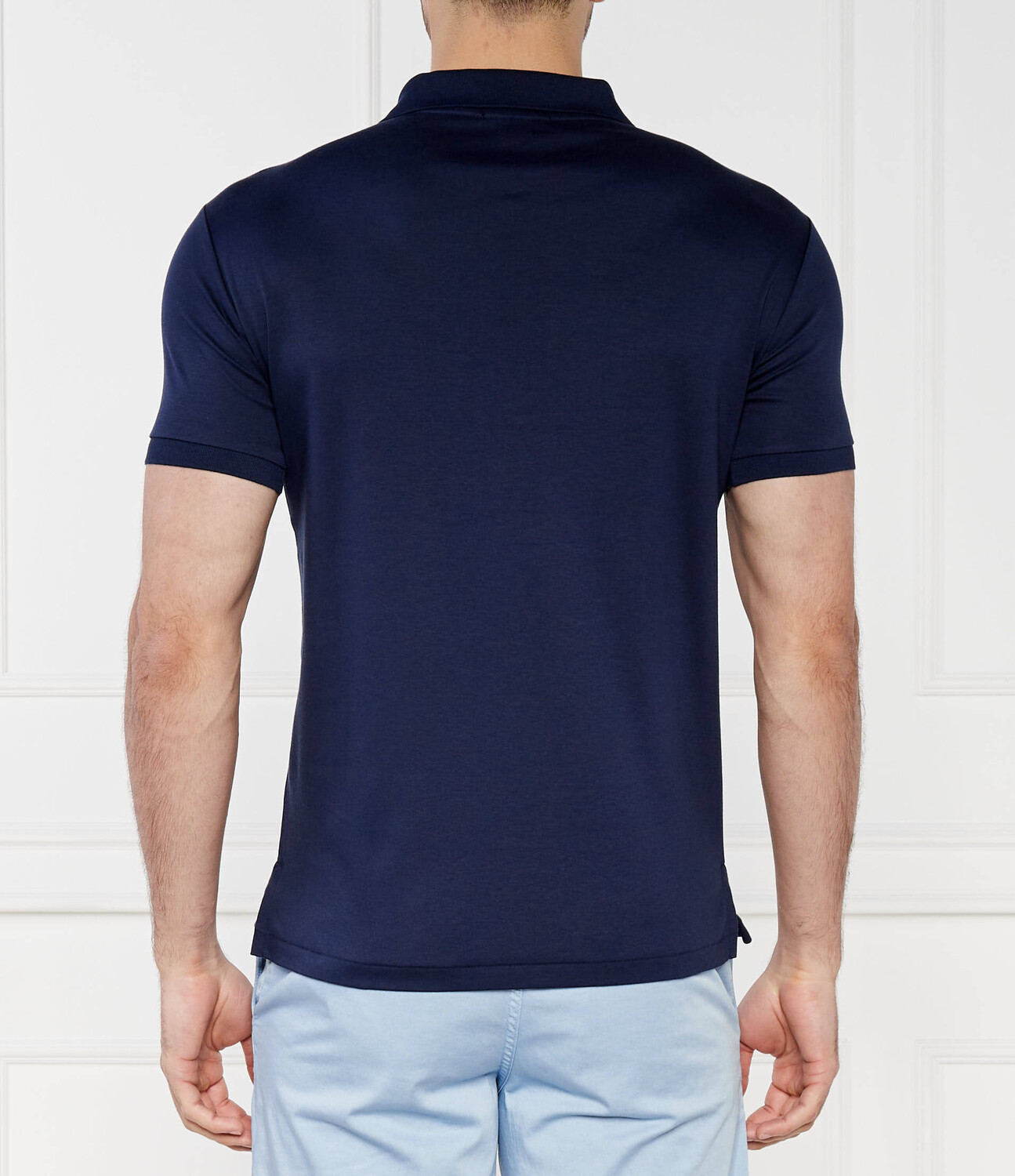 Поло Slim Fit Polo Ralph Lauren, темно-синее — фото 4