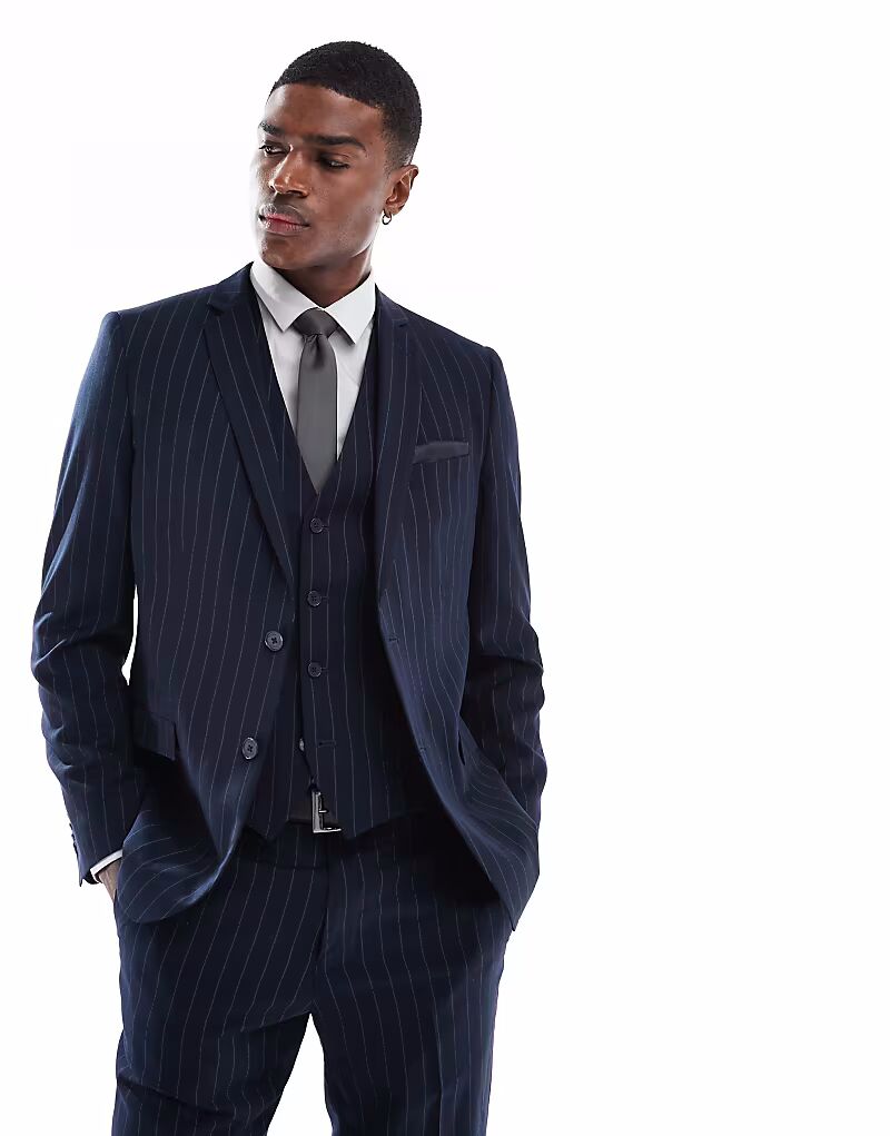 

Пиджак French Connection в синюю полоску French Connection Mens