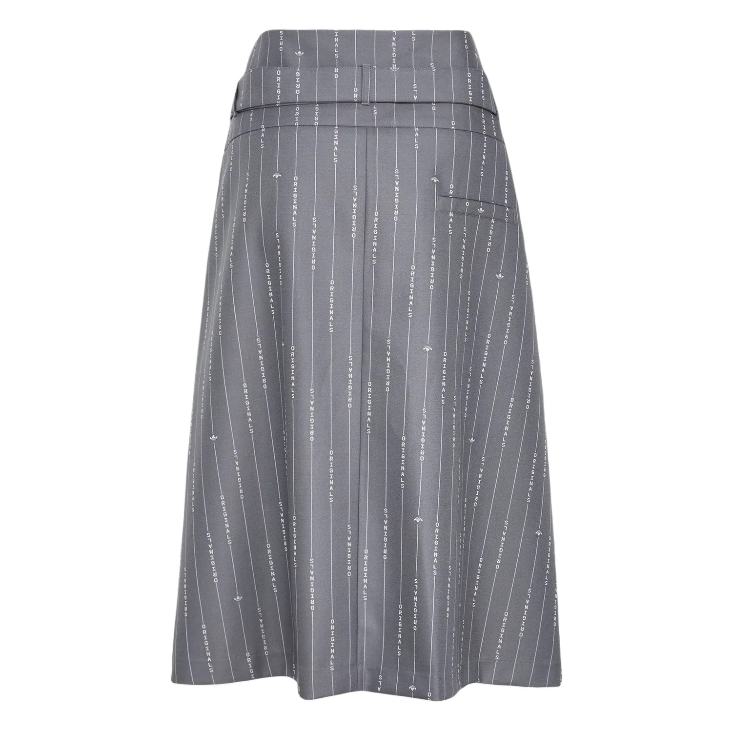 Женская длинная юбка Refined Luxe Casual Adidas Originals, Gray/White — фото 3