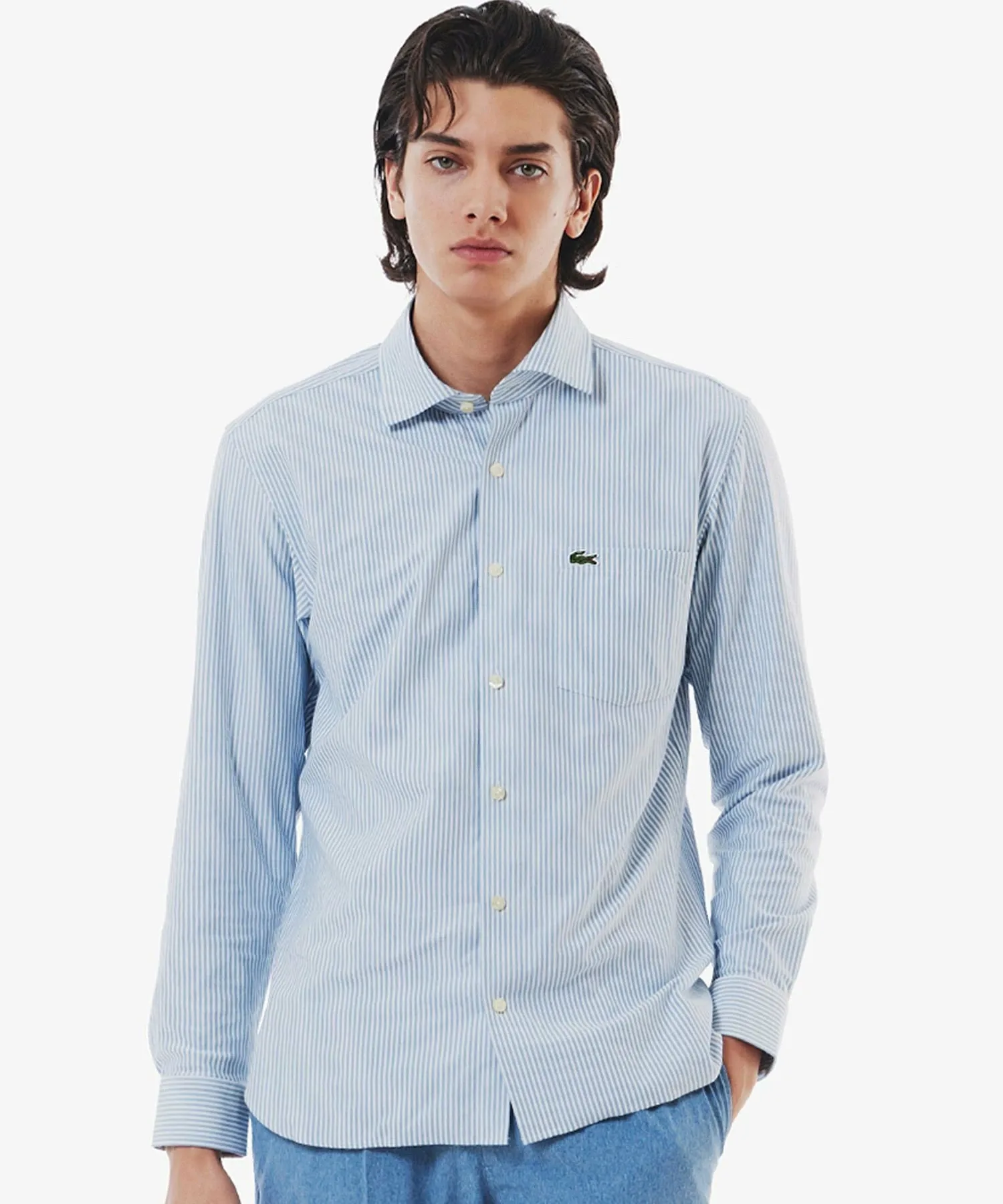 Рубашка LACOSTE с длинным рукавом Grayish Blue