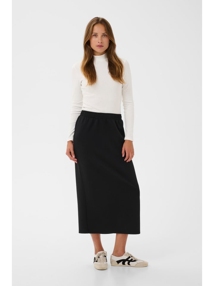 

Kaffe Юбка KAannika, стандартный крой, черный, глубокий крой