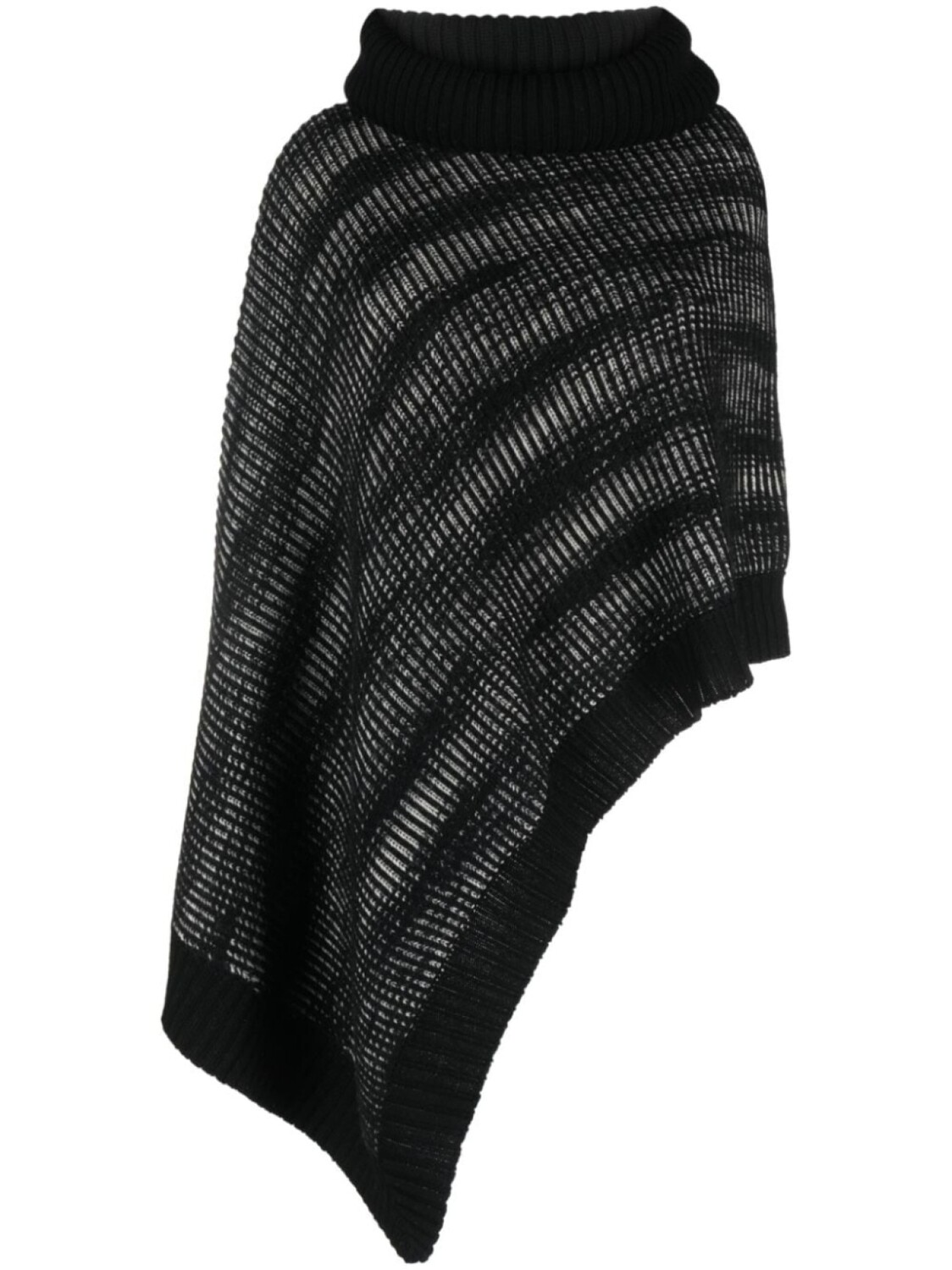 

Missoni кейп в рубчик с высоким воротником, черный