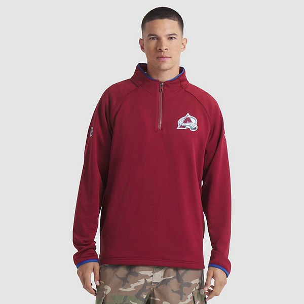 

Мужской бордовый свитер Colorado Avalanche Authentic Pro Rink Raglan с четвертью молнией Fanatics