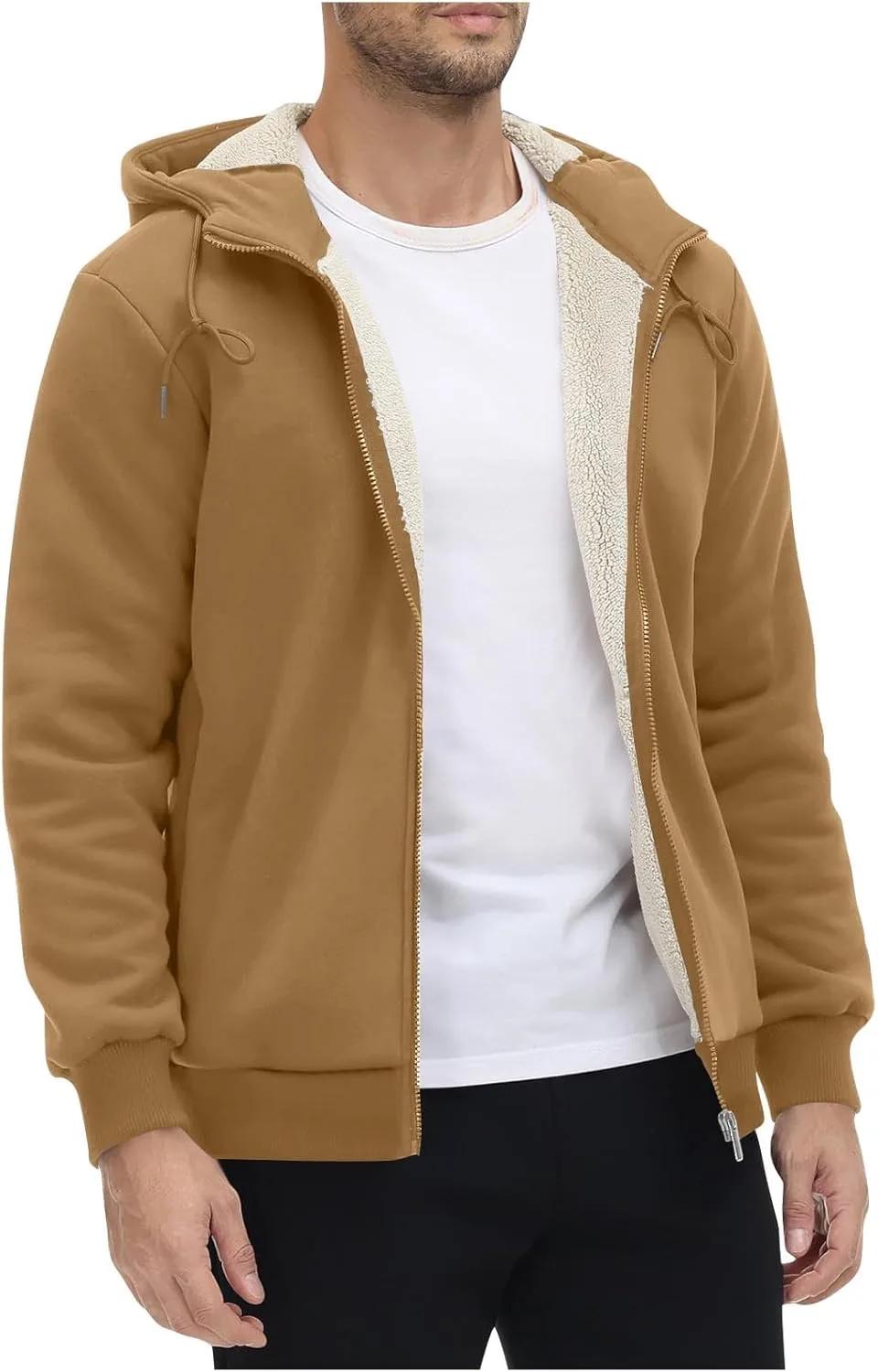 

Мужская зимняя теплая флисовая худи с подкладкой sherpa Mrmaere