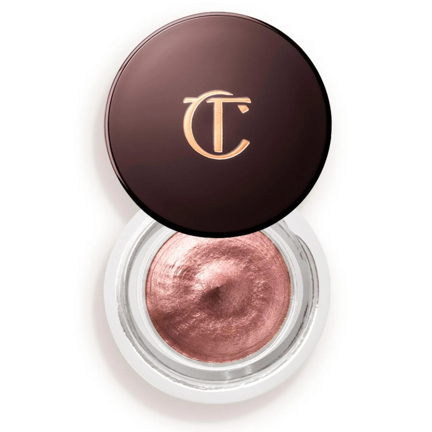Кремовые тени для век Charlotte Tilbury Eyes to Mesmerize - стойкие монотени - формула с добавлением воды и металлическим блеском, а также витамина Е для устойчивости к скатыванию в складках века., Pillow Talk - dusty pink with rose gold sparkle