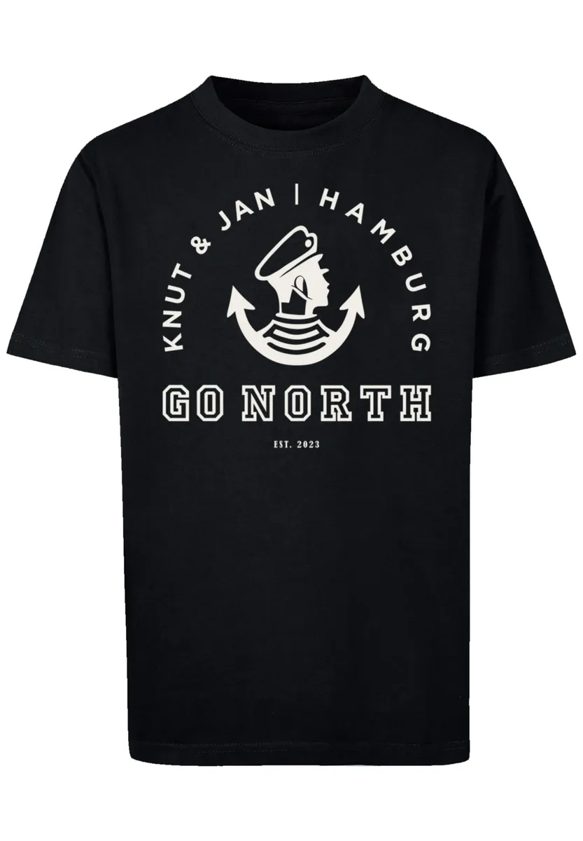 

Футболка F4NT4STIC "Go North Knut & Jan Hamburg Logo", принт, черный