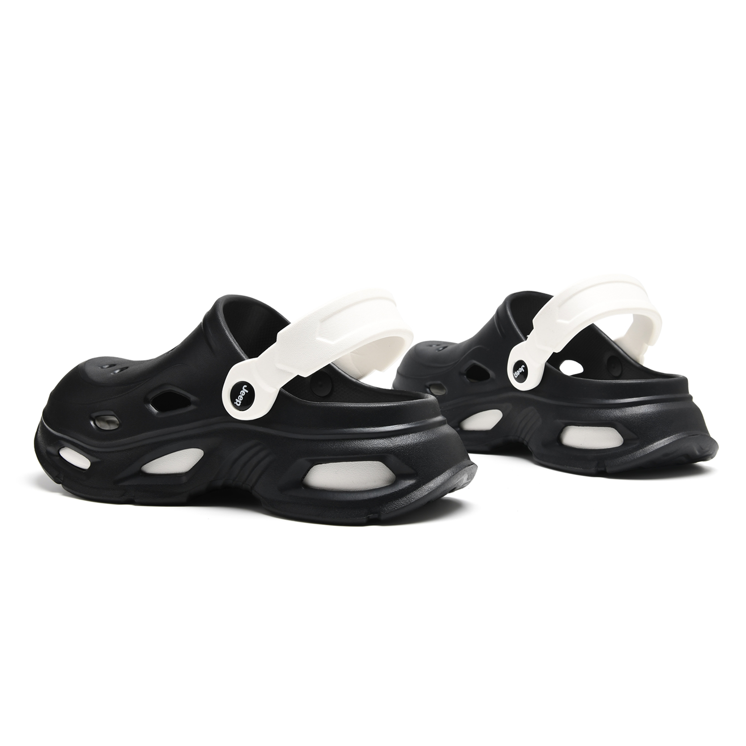 Jeep EVA Clogs мужские черно-белые — фото 4