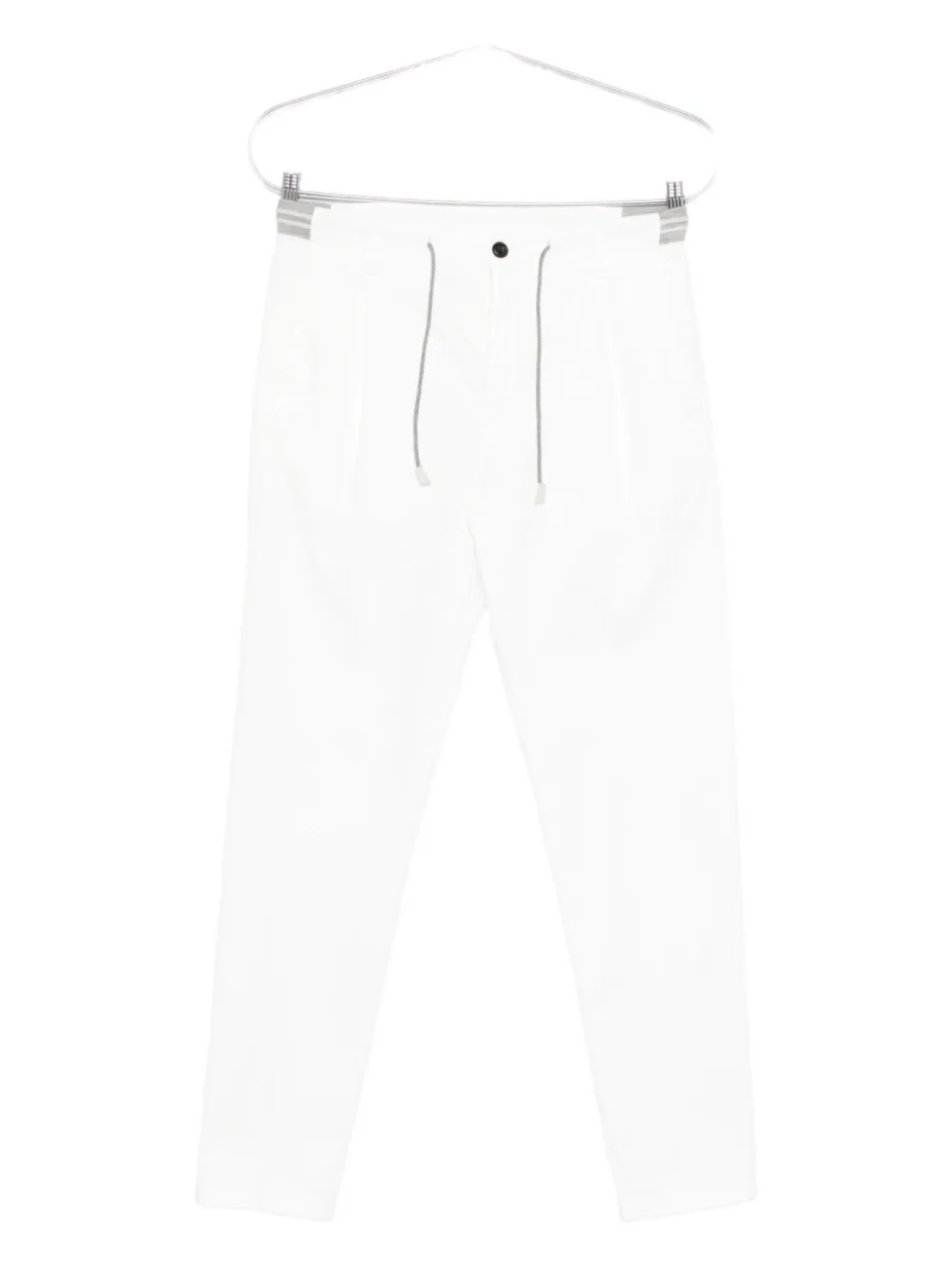 

Брюки со складками и завязками на талии Eleventy, белый