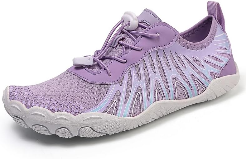 

Мужские сетчатые водные кроссовки на шнуровке с быстрой сушкой и дренажной подошвой для пляжа или реки Zhogize, фиолетовый