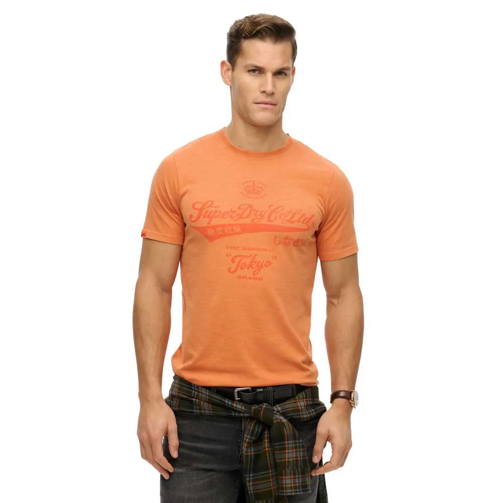 

Футболка с коротким рукавом Superdry Workwear Washed Relaxed, оранжевый