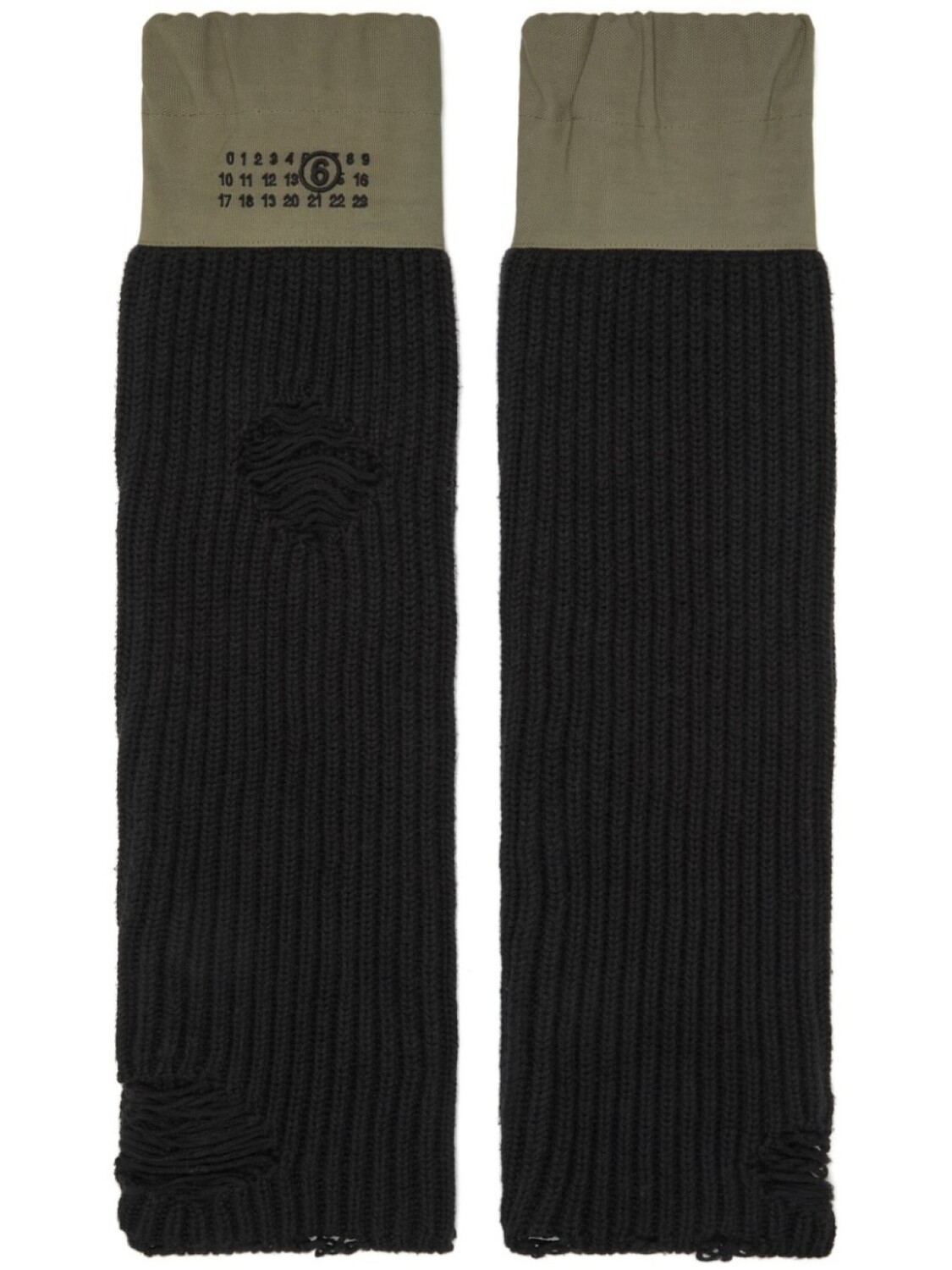 

MM6 Maison Margiela манжеты с узором Numbers, черный