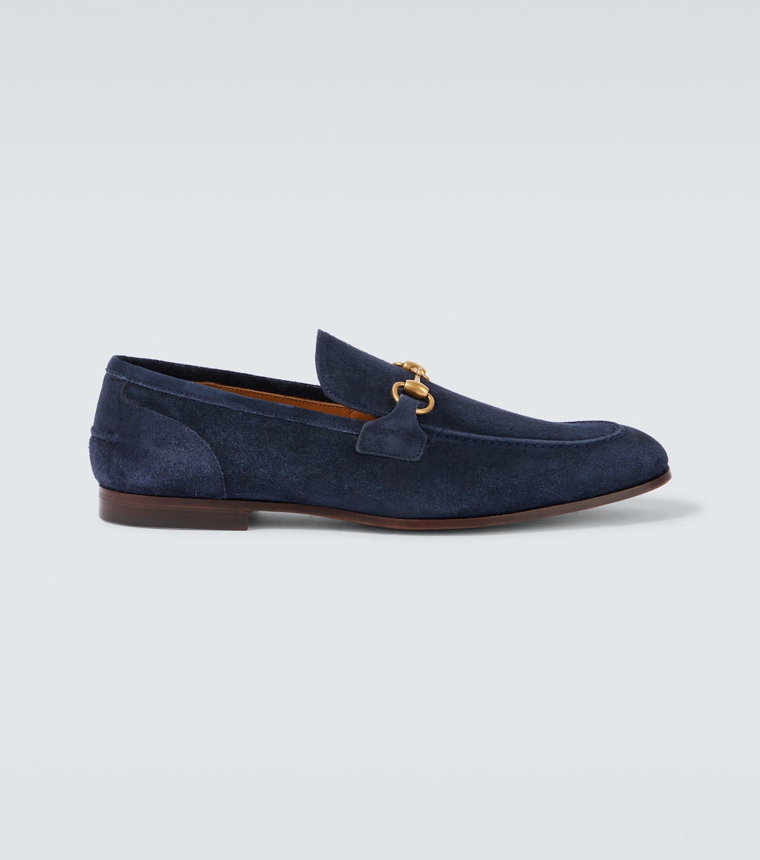 

Лоферы Jordaan Horsebit из замши Gucci, синий