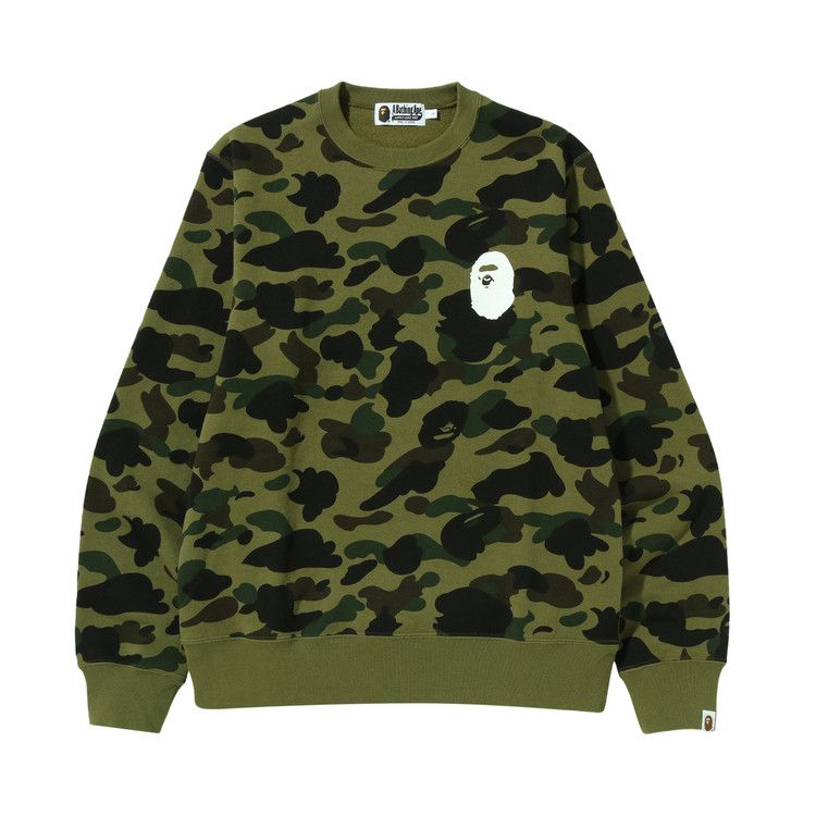 

Толстовка BAPE 1st Camo Ape Head Crewneck 'Green'