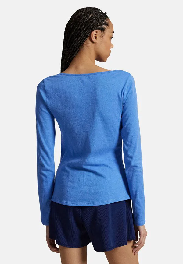 Топ с длинными рукавами из тонкой ткани Polo Ralph Lauren, Cornflower — фото 2